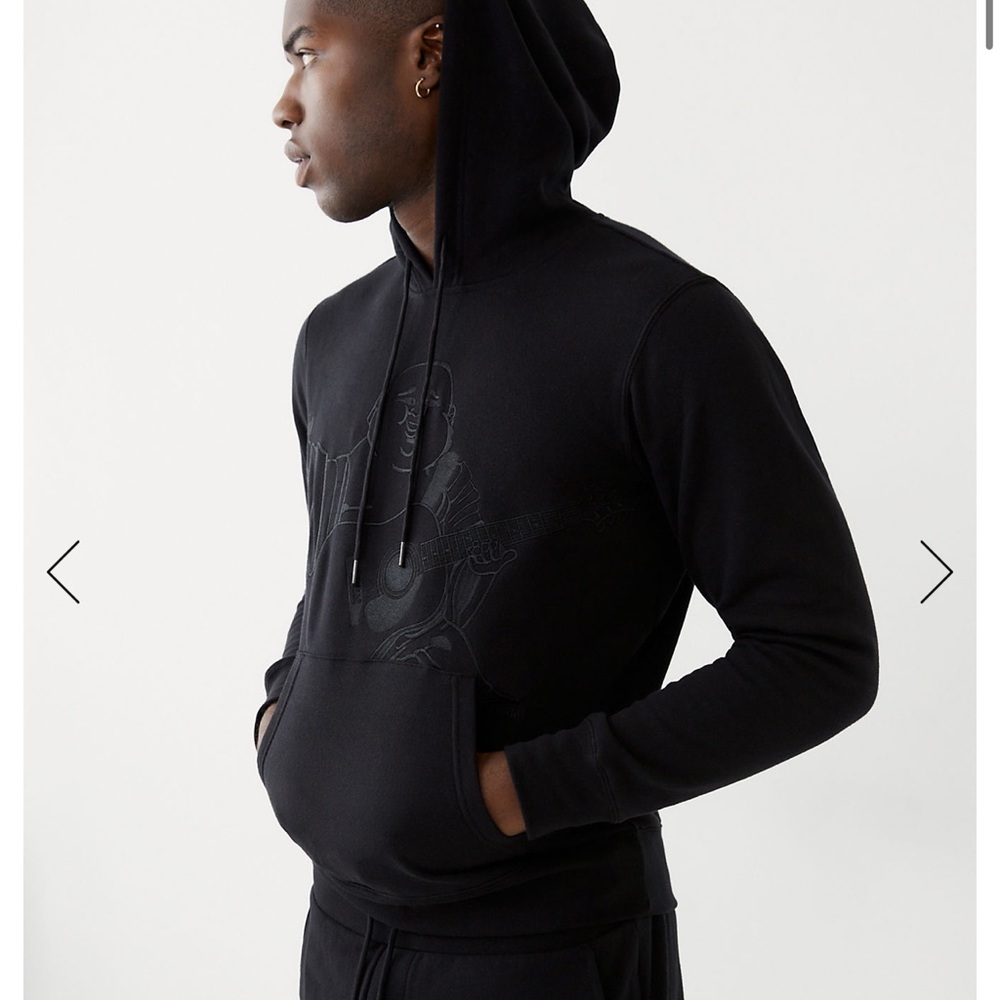 Black True Religion Buddha Hoodie